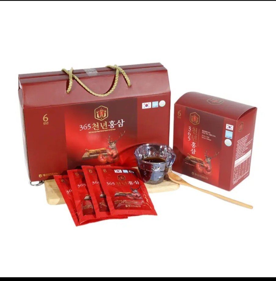 Nước Hồng Sâm Linh Chi Nhung Hươu 365 Hansusam Hàn Quốc