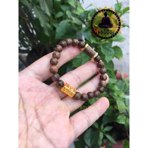 Vòng tay trầm hương tốc tự nhiên mix charm cao cấp