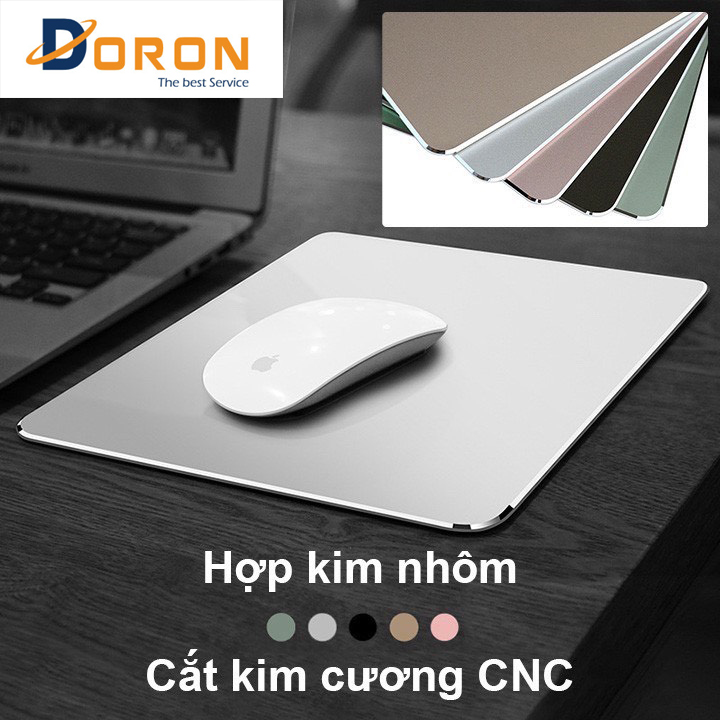 Miếng Lót Chuột Hợp Kim Nhôm, Mouse Pad Aluminum, Tấm Lót Chuột Siêu Bền, Sang Trọng, Đẳng Cấp - Hàng Chính Hãng