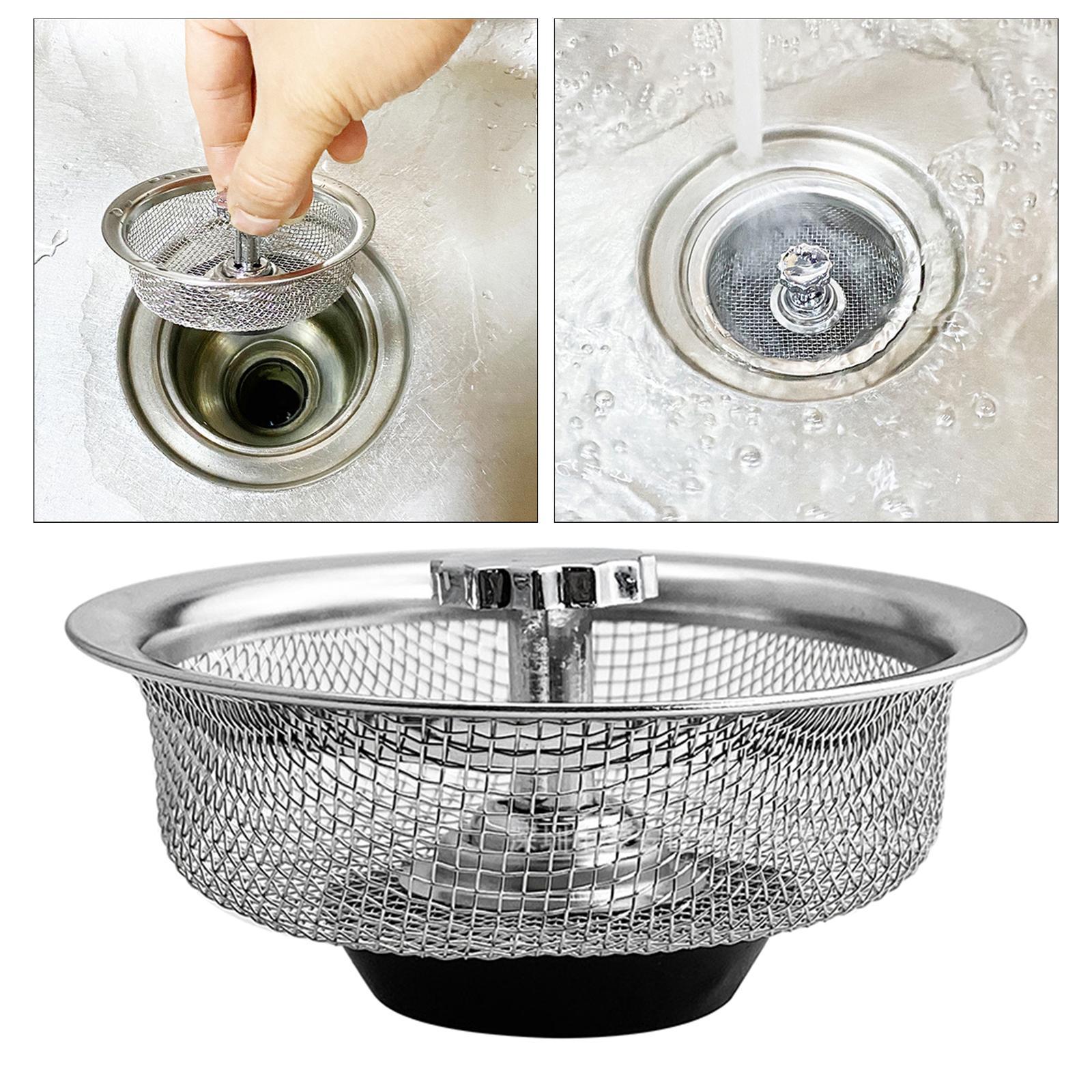 2PCS Kitchen Sink Strainer for Standard Drain 3-1/2" Bathroom Sink Premium