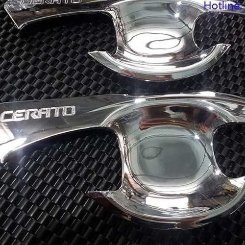 KIA CERATO 2021-2022, Bộ Ốp Hõm Cửa Mạ Crom 4 Chi Tiết