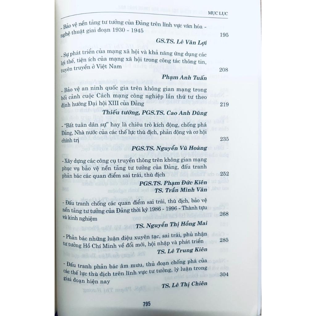 Sách - Bảo Vệ Nền Tảng Tư Tưởng Của Đảng, Đấu Tranh Phản Bác Các Quan Điểm Sai Trái, Thù Địch Trong Tình Hình Mới - NXB Chính Trị Quốc Gia