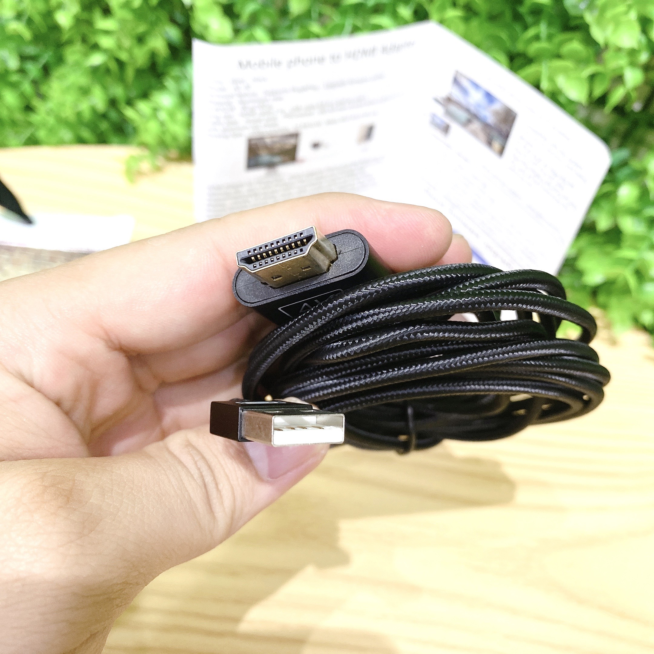 Cáp Lightning to HDMI Earldom W14 (Độ Phân Giải 4K) Hàng chính hãng màu đen