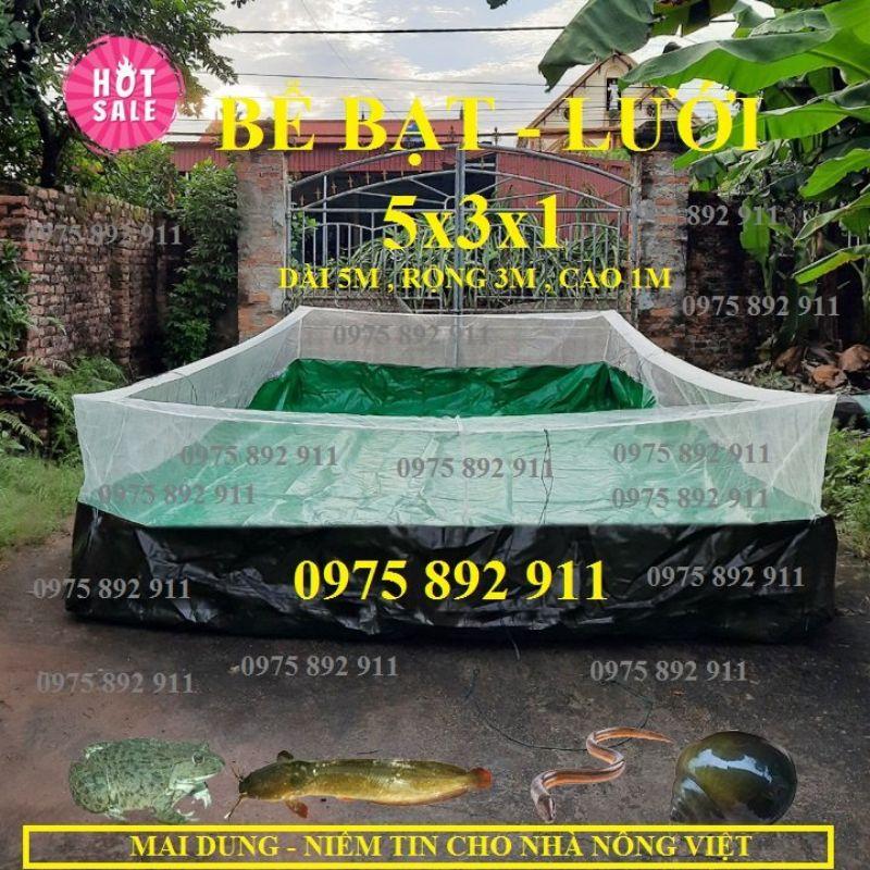 Bể bạt lưới nuôi ốc ếch cá