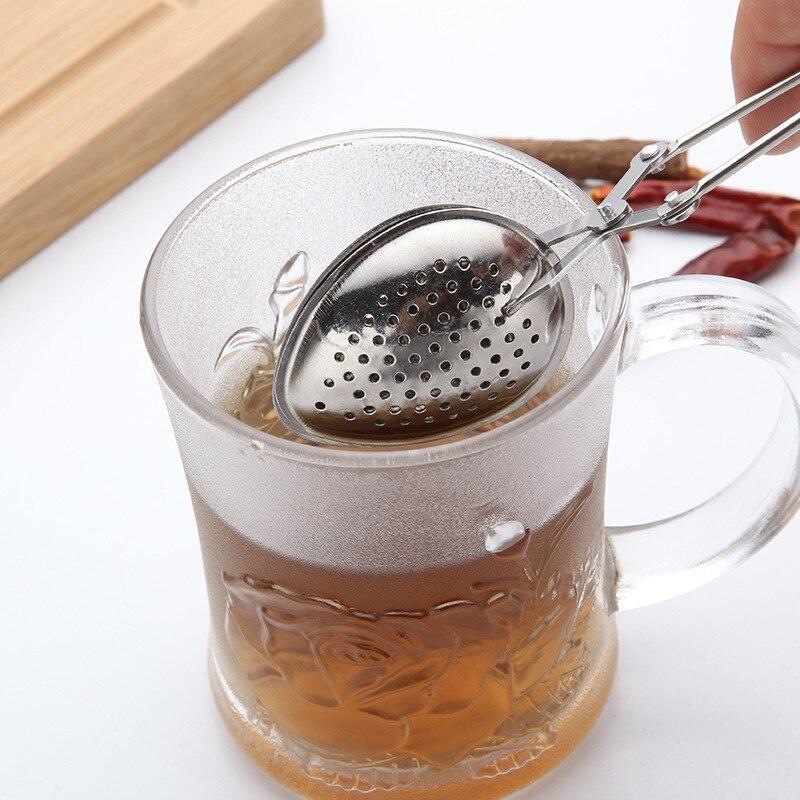 Tea Infuser Stainless Steel Line Handle Tea Ball Bulk Tea Filter Drip Handle Seasoning Tea Infuser Kitchen Accessories Gadgets