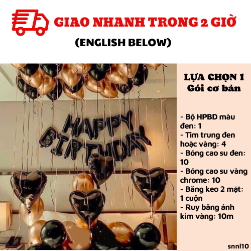 Bộ bong bóng trang trí sinh nhật người lớn SNNL10