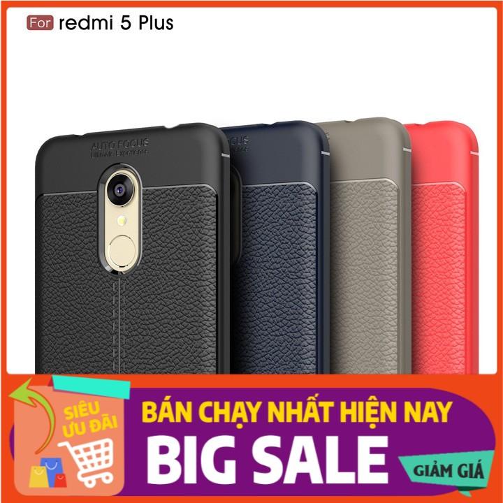 Ốp lưng Xiaomi Redmi 5 Plus silicon giả da Auto Focus
