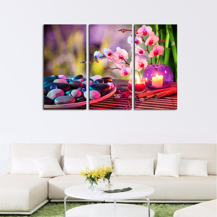 Tranh treo tường, tranh trang trí PP_ NT716 bộ 3 tấm ghép