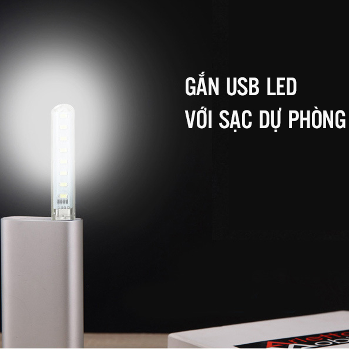 Đèn Led Thanh 8 Bóng Để Bàn Đầu Gắn Ngõ USB Dự Phòng 4W (0.5W/led) Siêu Sáng