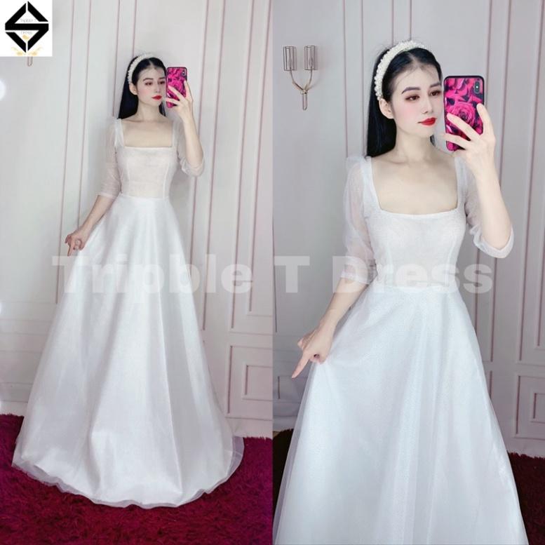 15 mẫu váy đầm cưới cô dâu đơn giản tại Bống Maxi