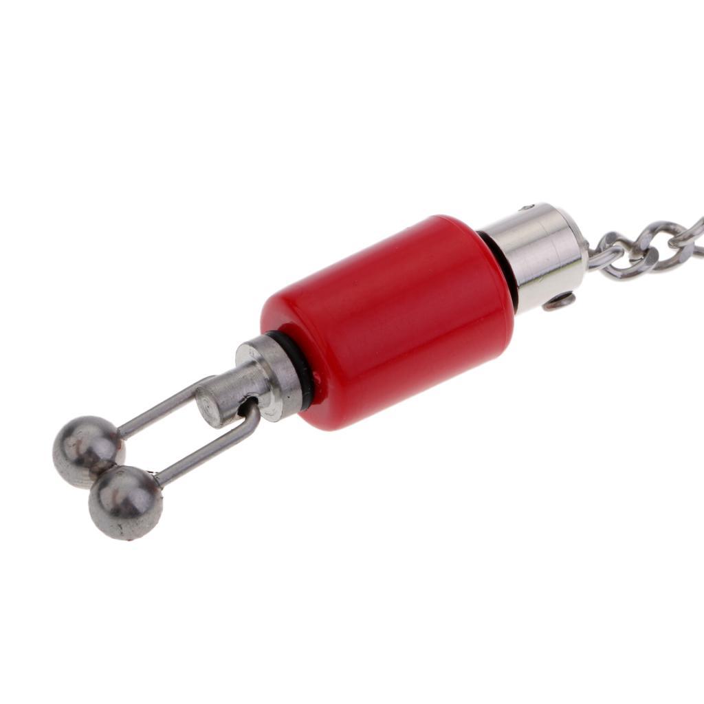 2pcs Chain Indicators Carp Fishing Bite Alarm Indicators Bobbin Red & Yellow