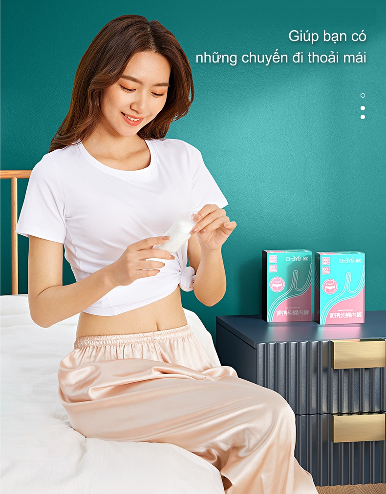 Quần lót nữ cotton du lịch Etravel dùng một lần