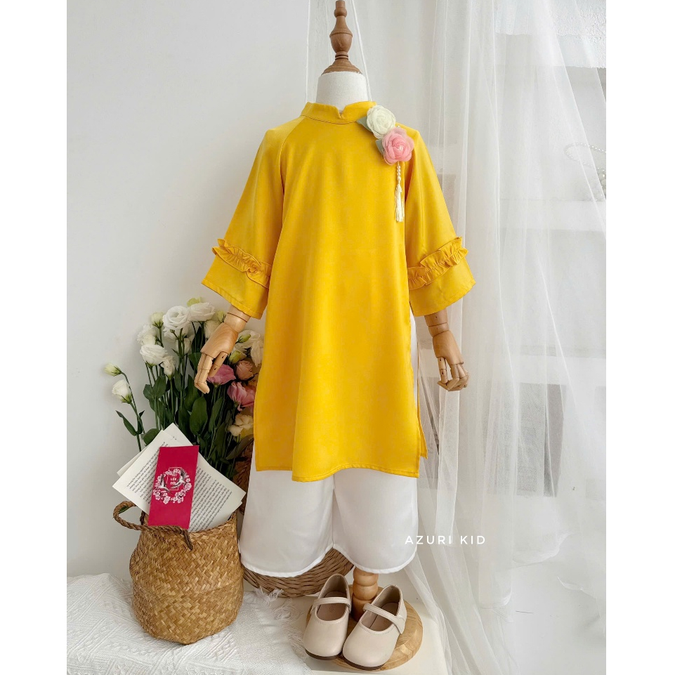 XẢ HÀNG LẺ SIZE Bộ áo dài tết cho bé gái mẫu CÁT TƯỜNG xinh xắn diện tết năm mới giáng sinh noel từ 12-50kg hàng thiết kế cao cấp