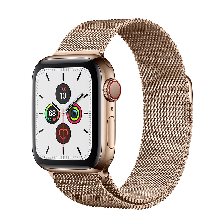 Đồng Hồ Thông Minh Apple Watch Series 5 LTE GPS + Cellular  Stainless Steel Case With Milanese Loop (Viền Thép &amp; Dây Thép) - Hàng Chính Hãng VN/A