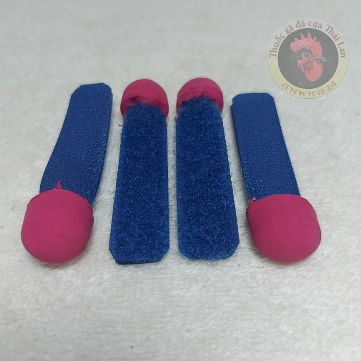 Phụ kiện cho gà - bịt cựa gà TRE loại dán - sổ gà không bị sứt - 2 cặp dành cho 2 con gà