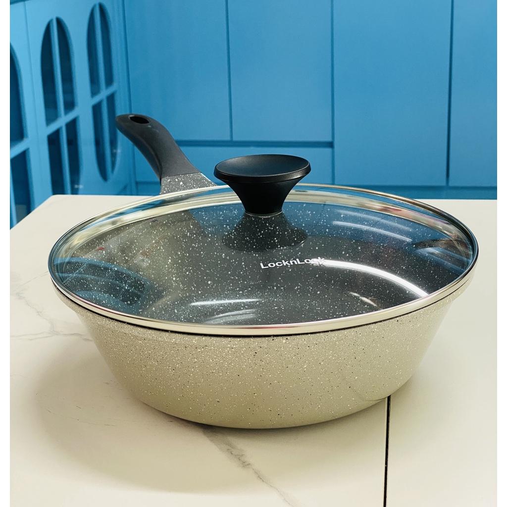 Chảo Sâu Lòng Đáy Phẳng Đá Stone Cao Cấp 28cm LCA6285D