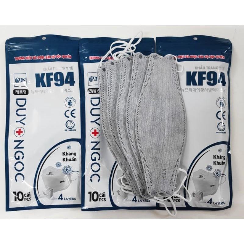 100 Khẩu trang KF94 Duy Ngọc, DN MASK, tiêu chuẩn Hàn quốc KF94, màu trắng