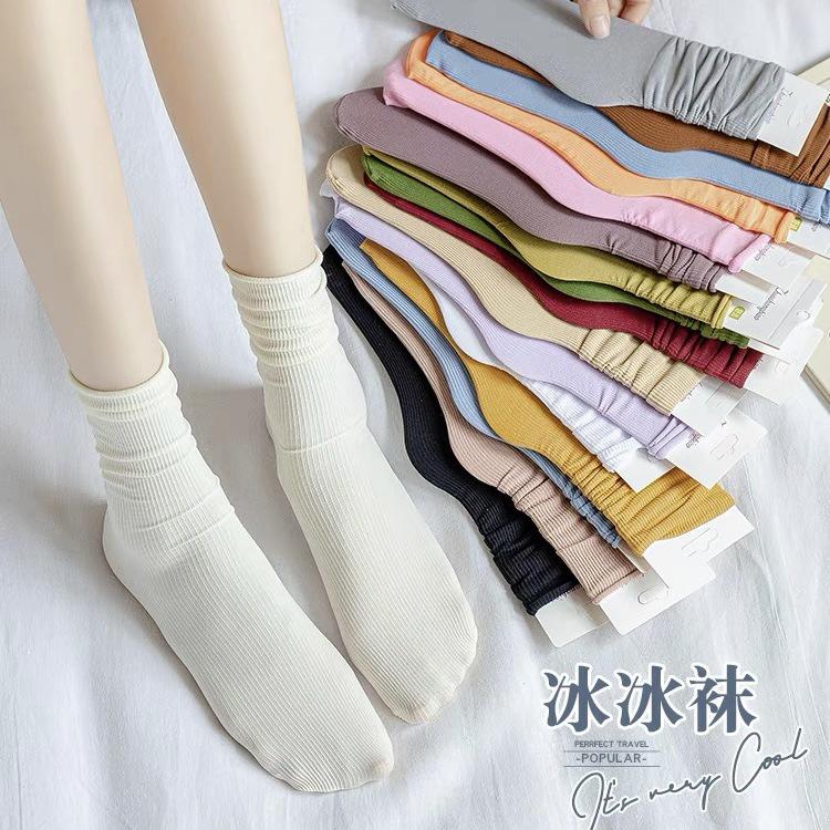 Tất cao cổ nam nữ 10 MÀU SẮC chất liệu cotton dày co giãn bốn chiều, thoáng khí chống hôi chân-M003