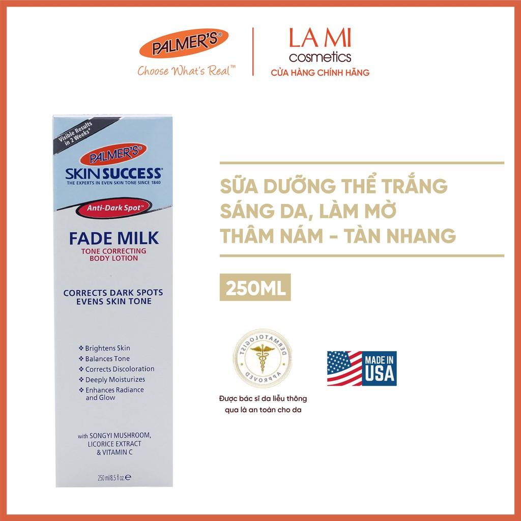 Sữa dưỡng thể trắng sáng da, làm mờ thâm nám, tàn nhang Palmer's 250ml