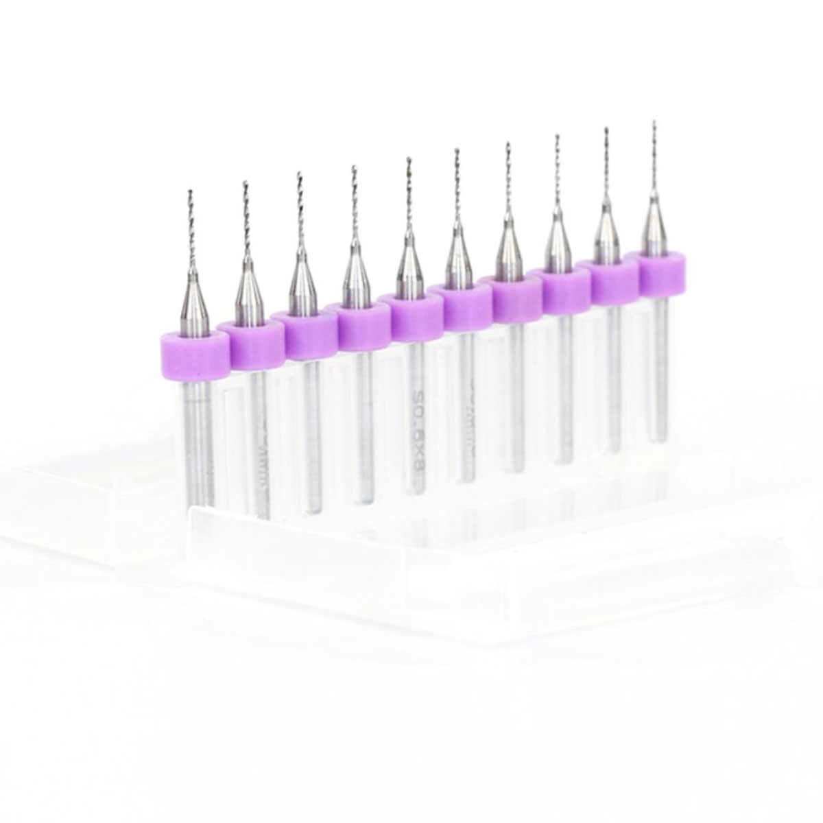 Hộp 10 Mũi Khoan CNC Cao Cấp Độ Chính Xác Cao Đường Kính 0.6mm