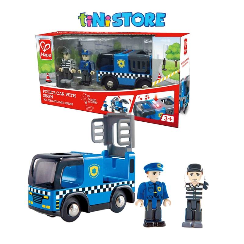 Đồ chơi bằng gỗ Hape xe cảnh sát kèm còi báo đông E3738