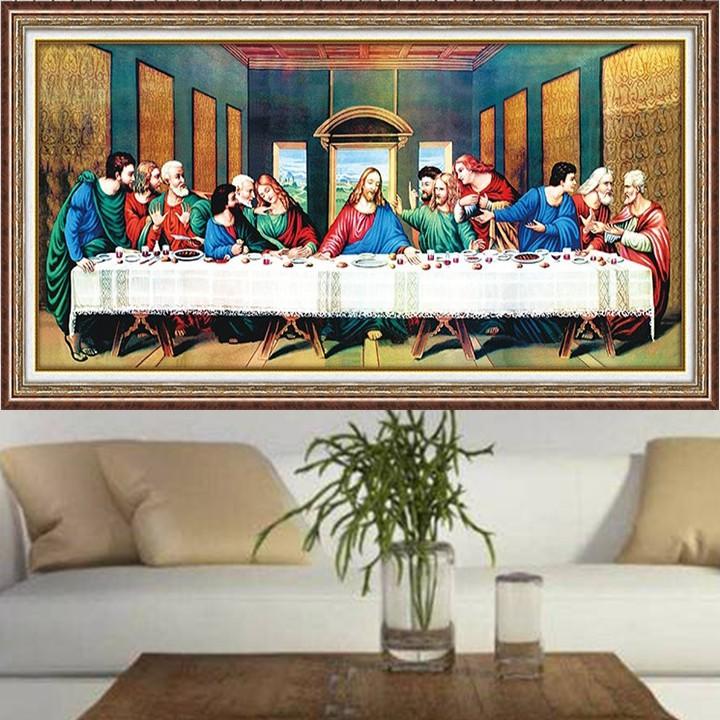 Tranh thêu bữa tiệc đêm cuối cùng 223232 - kích thước: 175 * 75cm.