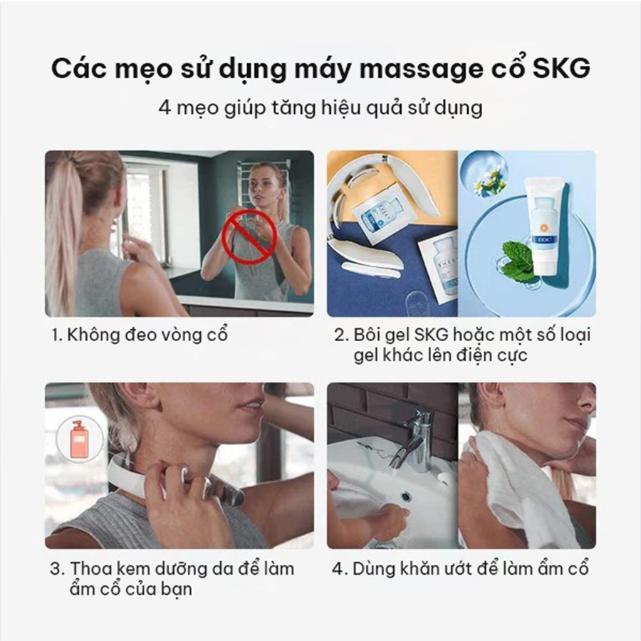 Máy Massage Cổ SKG K6E công nghệ xung điện - Hàng chính hãng