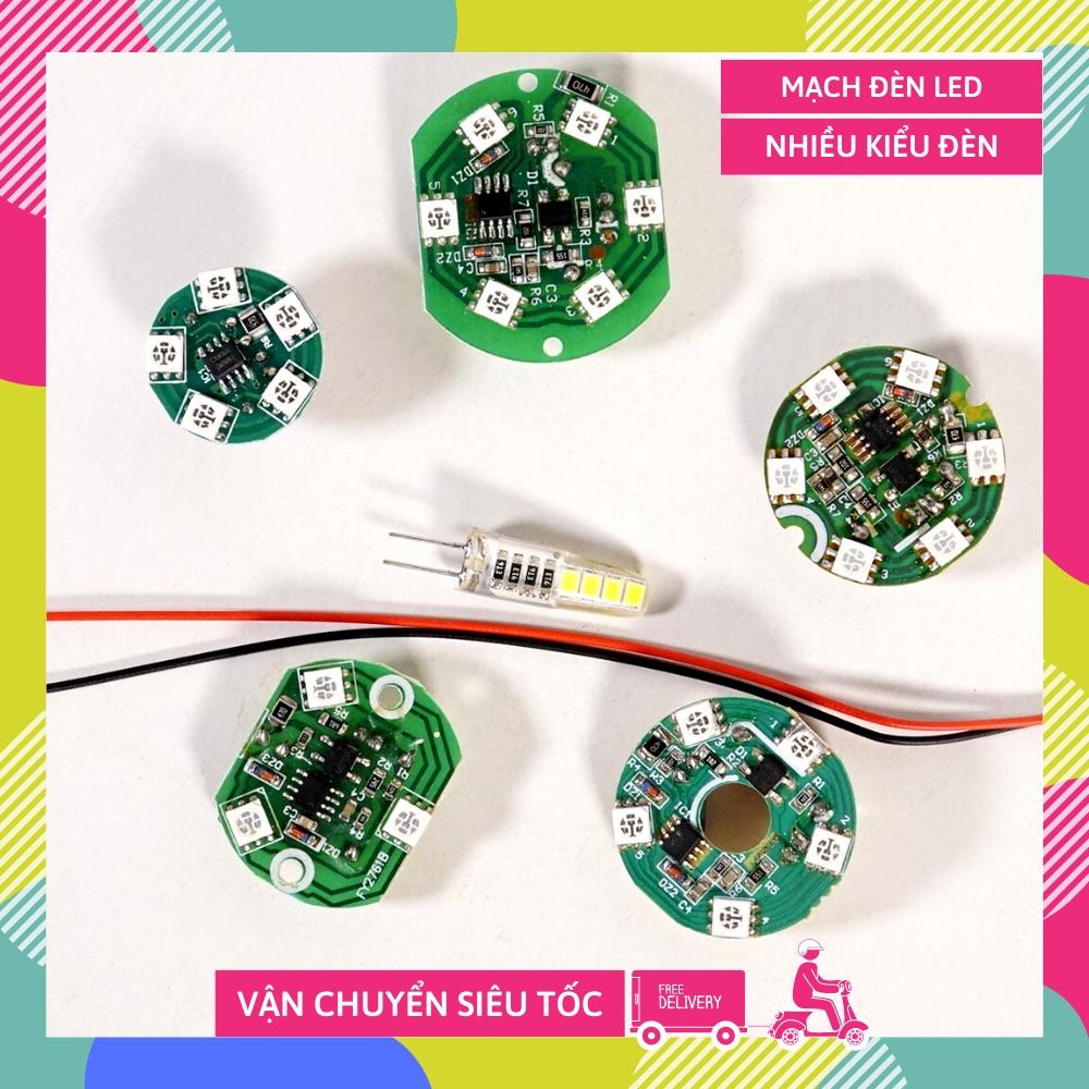 Bo mạch đèn led đổi màu cho đèn điện thờ cúng pha lê sáng rõ, siêu bền nguồn 220v - Có dây ghi và mạch điện led