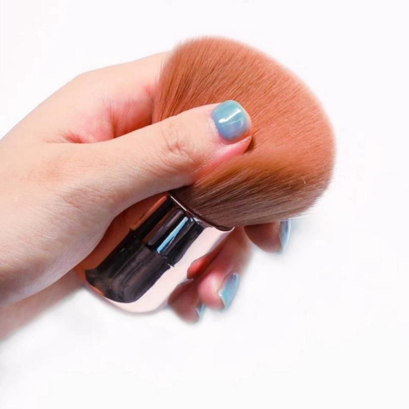 Cọ Phủi Bụi Móng Tay Lông Mềm Cán Ngắn Màu Hồng Cho Tiệm Nail