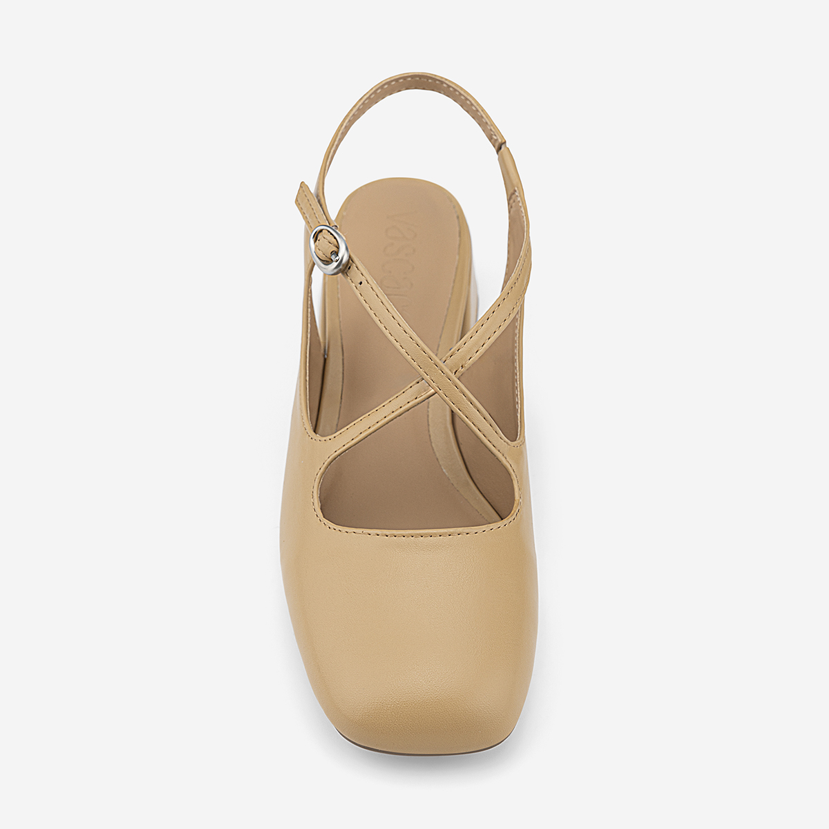 Vascara Giày Slingback Bít Mũi Tròn Quai Chéo - BMN 0714