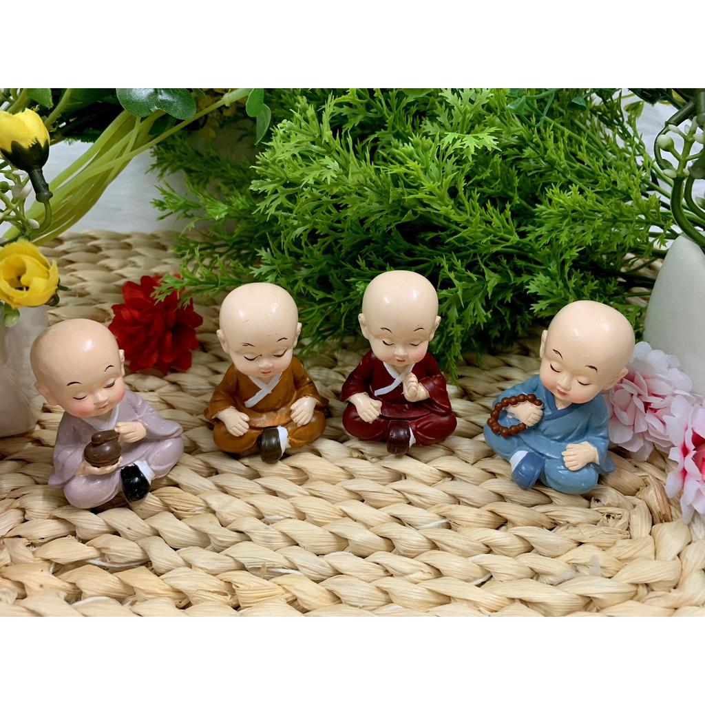 Bộ 4 tượng chú tiểu thiền tịnh tâm
