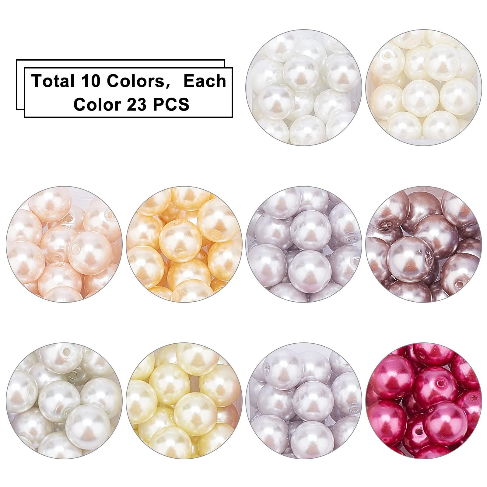 Rất Nhiều Bộ 500 10 Màu Kính Đính Hạt Tròn Mịn Satin Hạt Nhỏ Cho Tự Làm Trang Sức Làm Vòng Cổ Vòng Tay-6MM