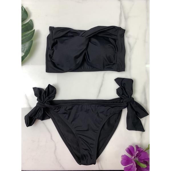 Bikini 2 mảnh áo xoắn cup ngực quần buộc nơ
