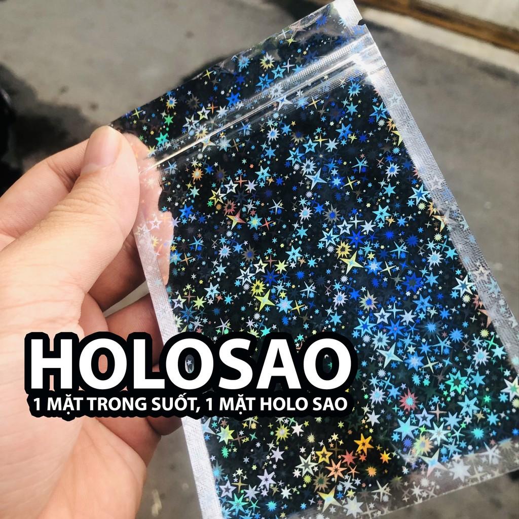 100 Túi zip hologram đựng goods, nail box, mỹ phẩm xinh xắn cute hột me kpop all stars