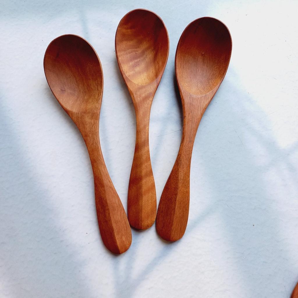Thìa/Muỗng Gỗ Nhãn Ăn Chè,Soup 15.5x4cm, Thìa Ăn Cơm, Phụ Kiện Bàn Ăn,Trang Trí Chụp Ảnh