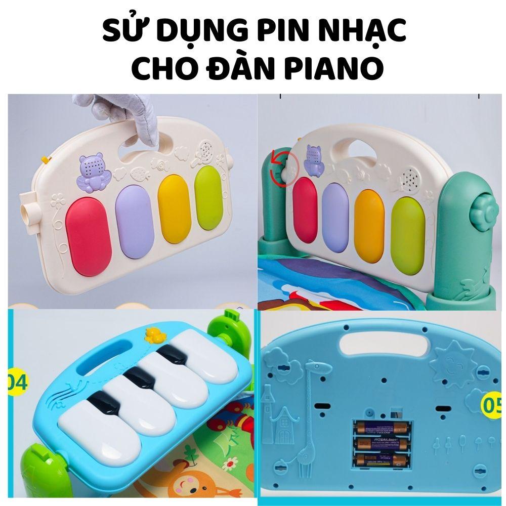 Thảm nhạc cho bé sơ sinh nằm chơi Piano Gym, Khỉ, Voi, Hươu, Cá heo đồ chơi cho bé vận động 4 giác quan thông minh - Mẫu ngẫu nhiên - Hàng Chất Lượng