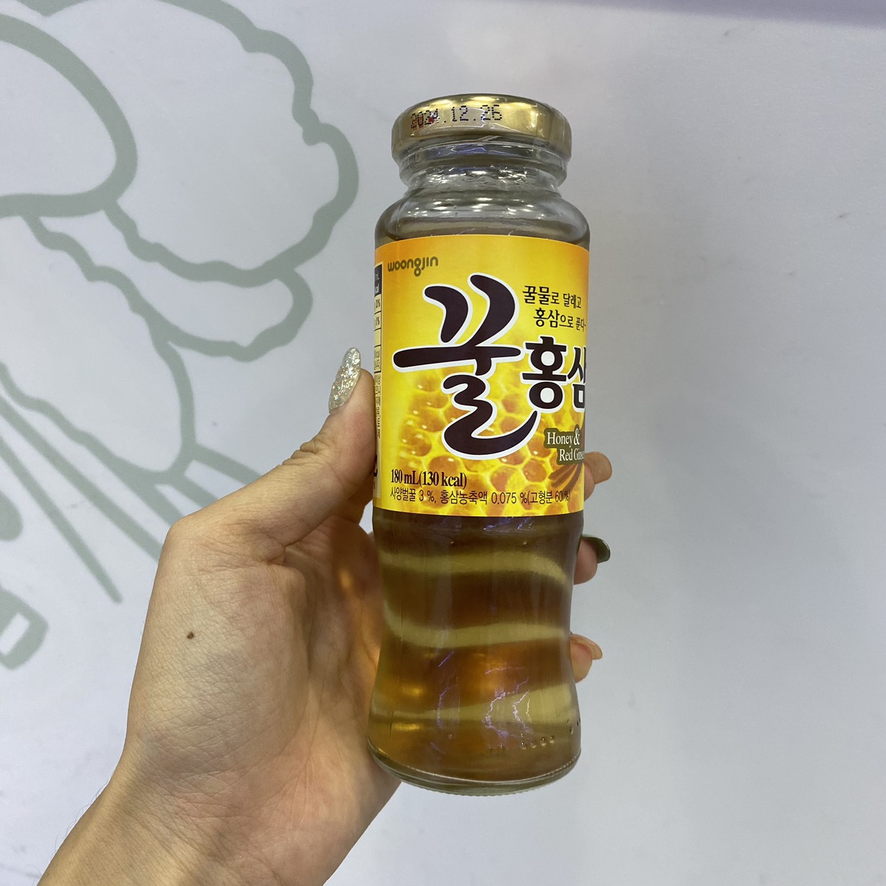 Nước Hồng Sâm Mật Ong Woongjin Hàn Quốc Chai 180ML / 웅진) 꿀홍삼 180ML