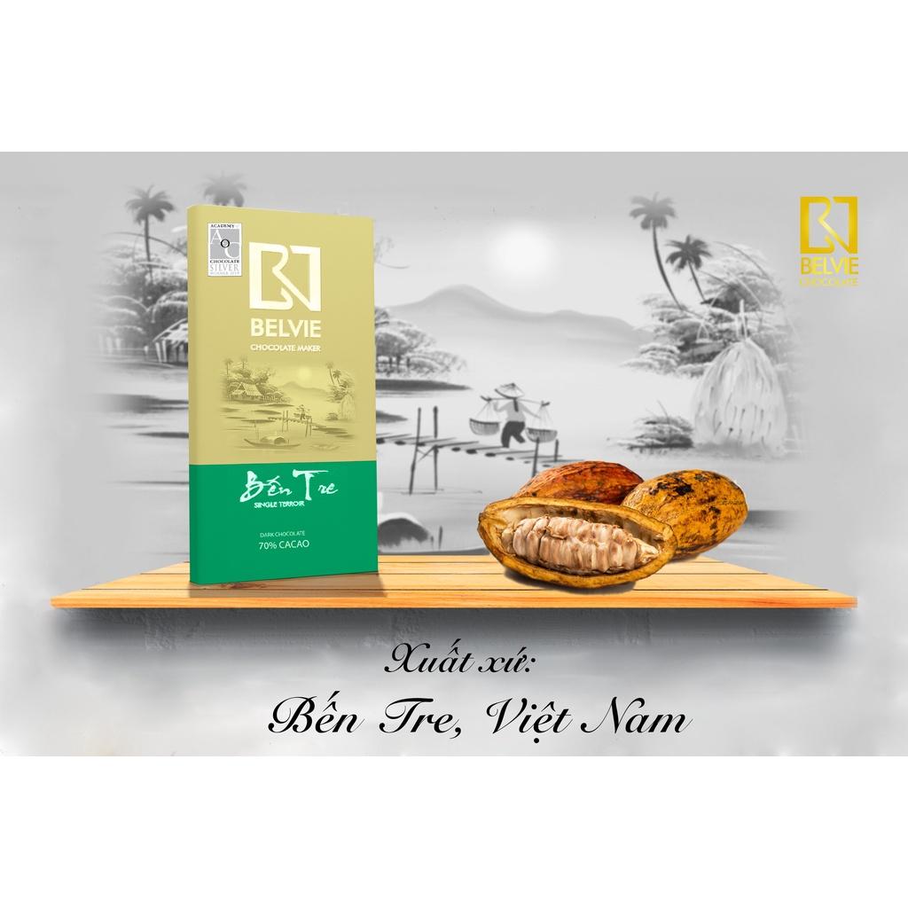 Bộ 4 thanh socola đen 70%