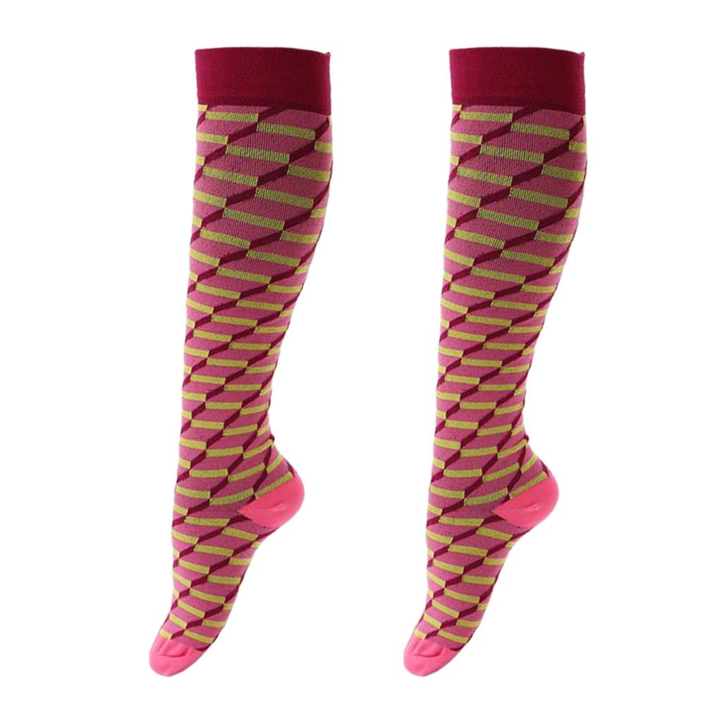 1 Pair Women Running Sports Leg Support Sleeves Compression Socks M S 01