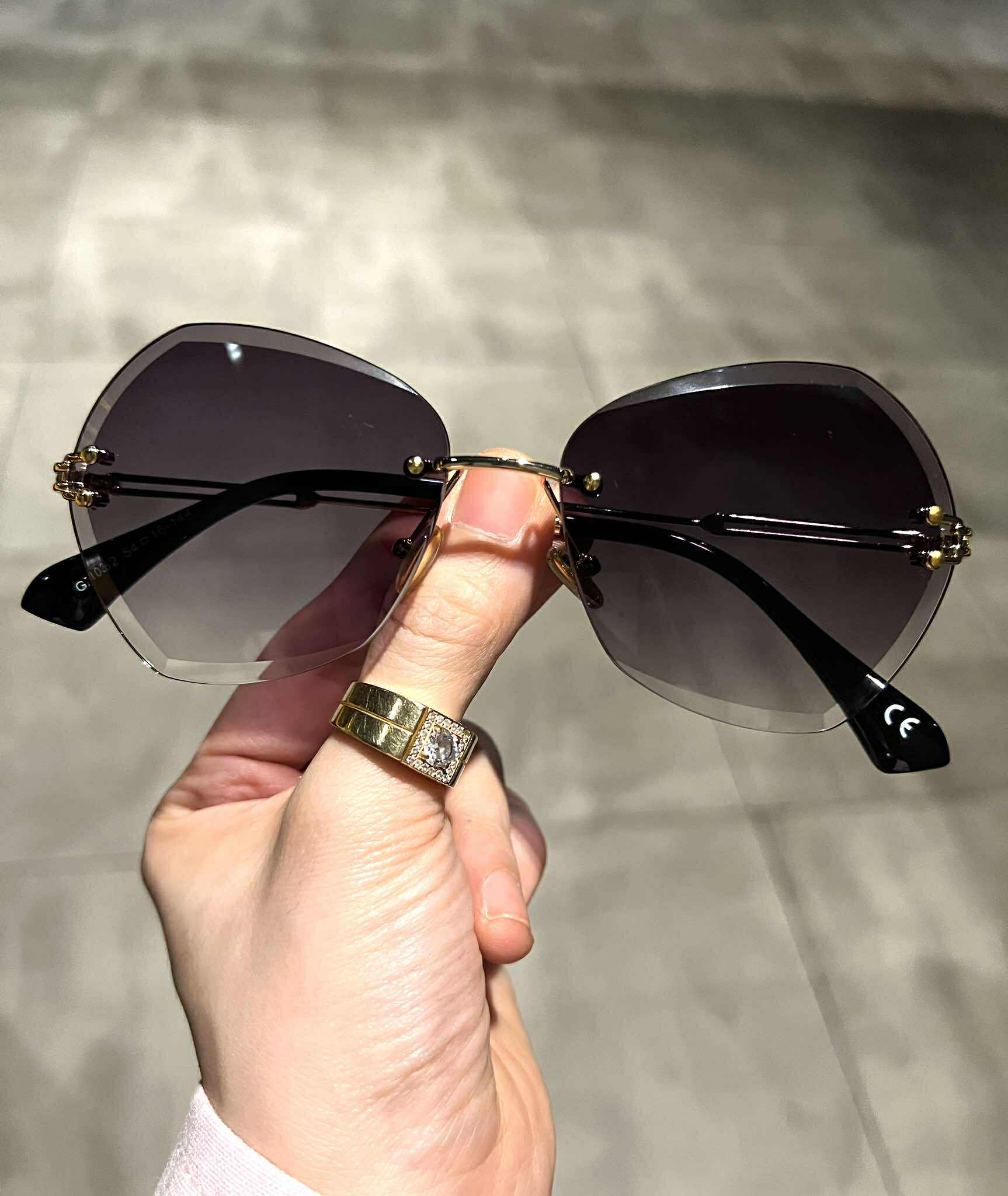 Kính mát thời trang cao cấp Mắt khoan kiểu dáng không viền sành điệu