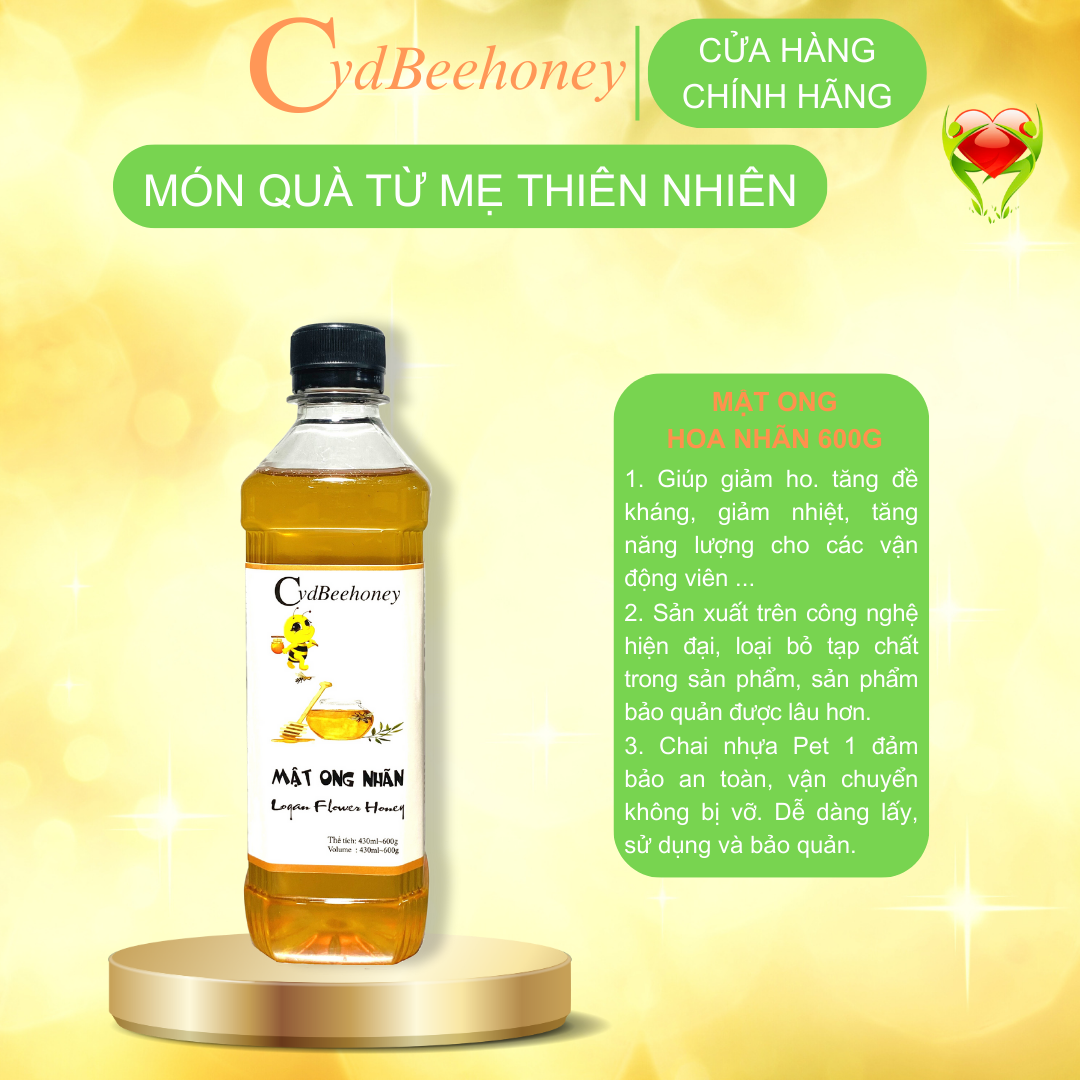 Mật ong hoa nhãn 430ml Cvdbeehoney