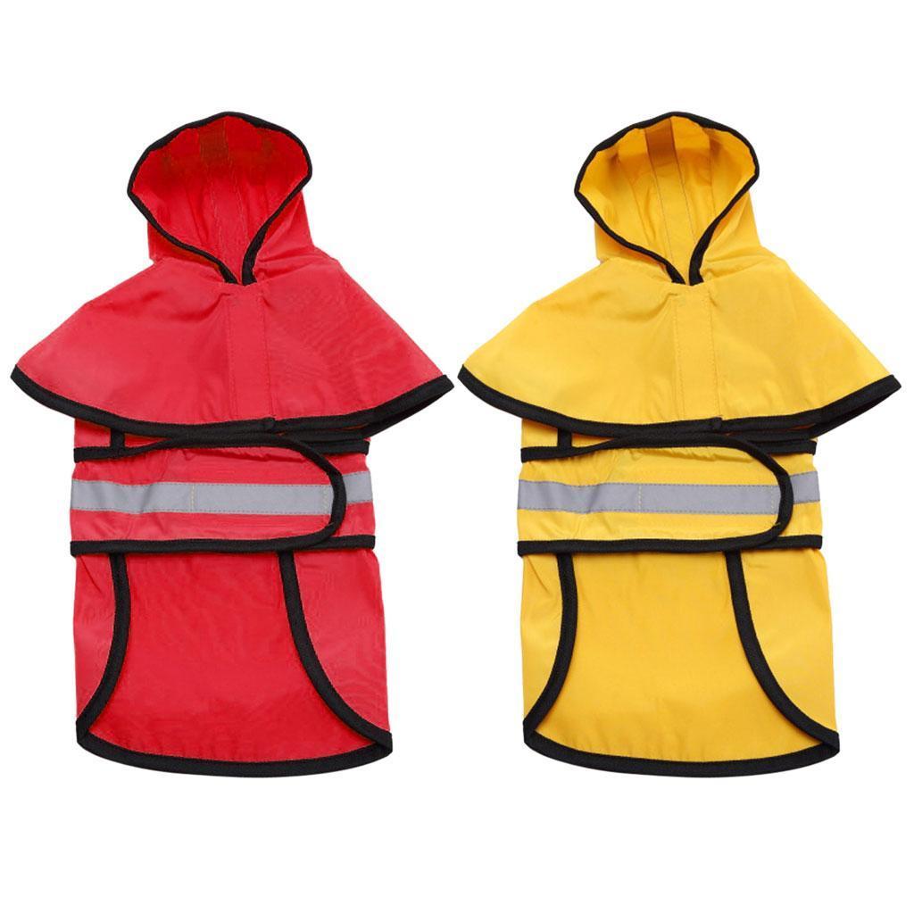 Dog Raincoat Raincoat Reflective Rain Rainwear Safety for Small Dog Yellow S