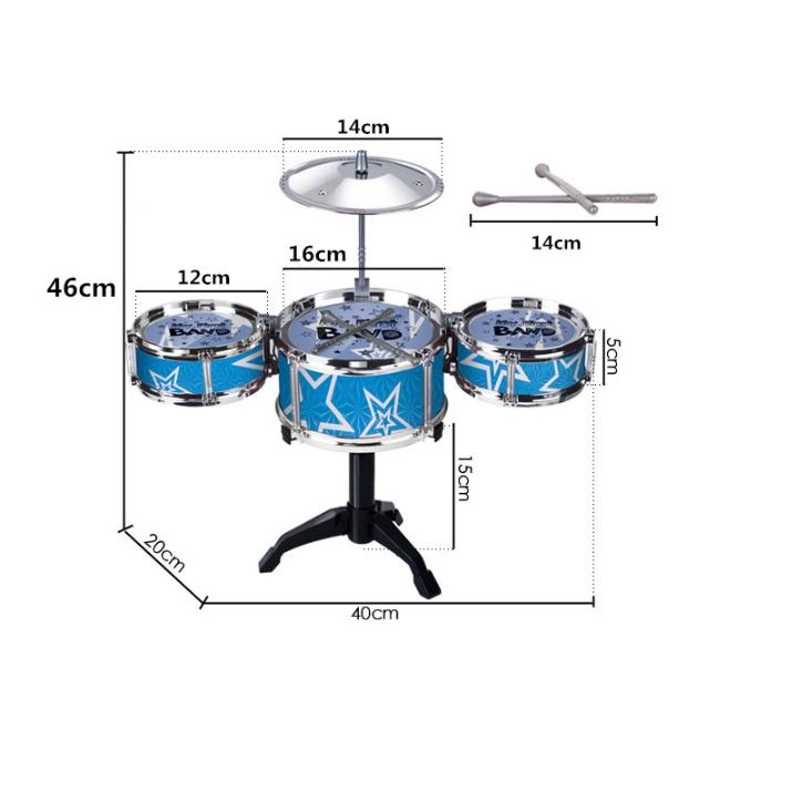 Bộ Trống đồ chơi cho bé Jazz Drum 3 Trống Đồ chơi âm nhạc cho bé