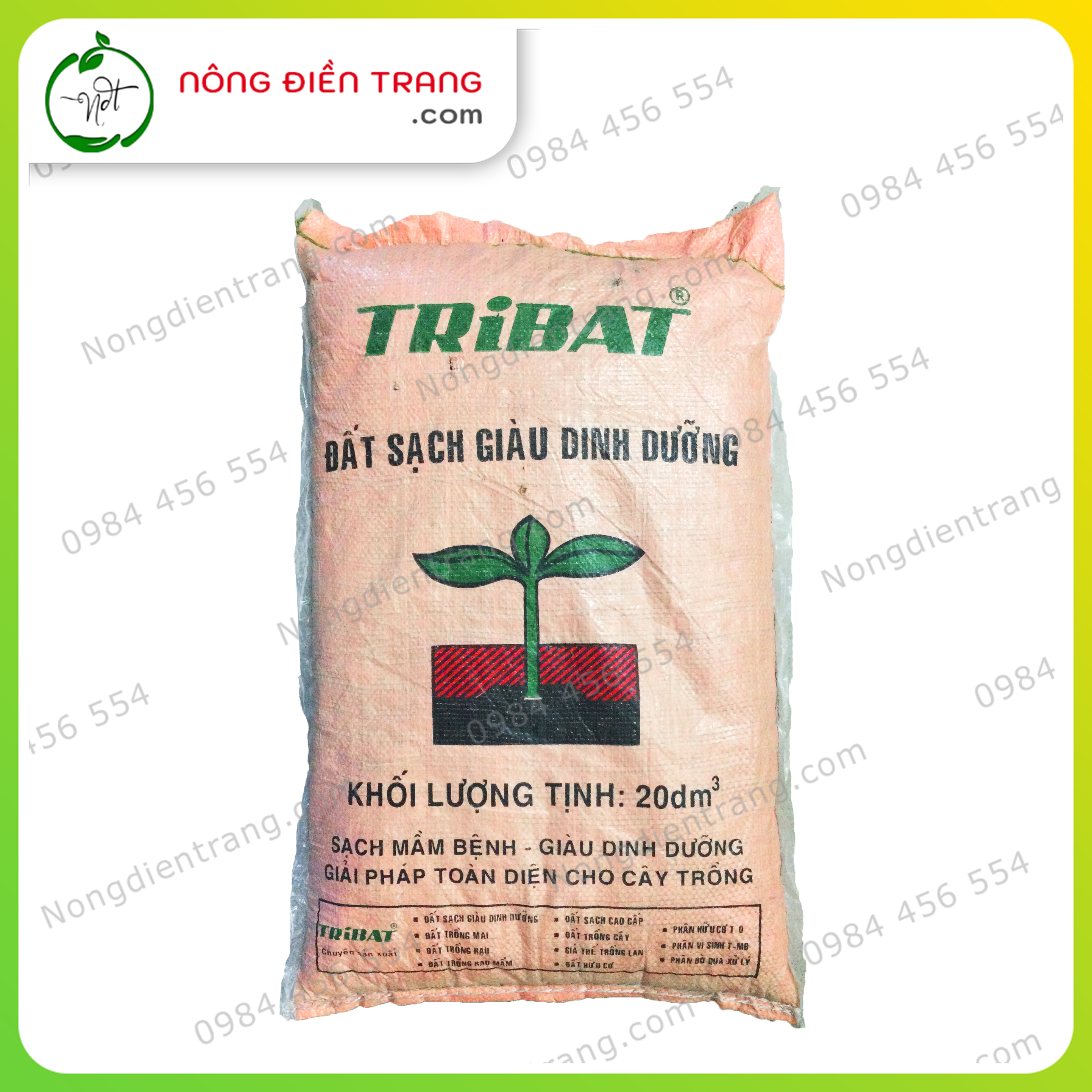 Đất Sạch Giàu Dinh Dưỡng Tribat - Bao 20dm3