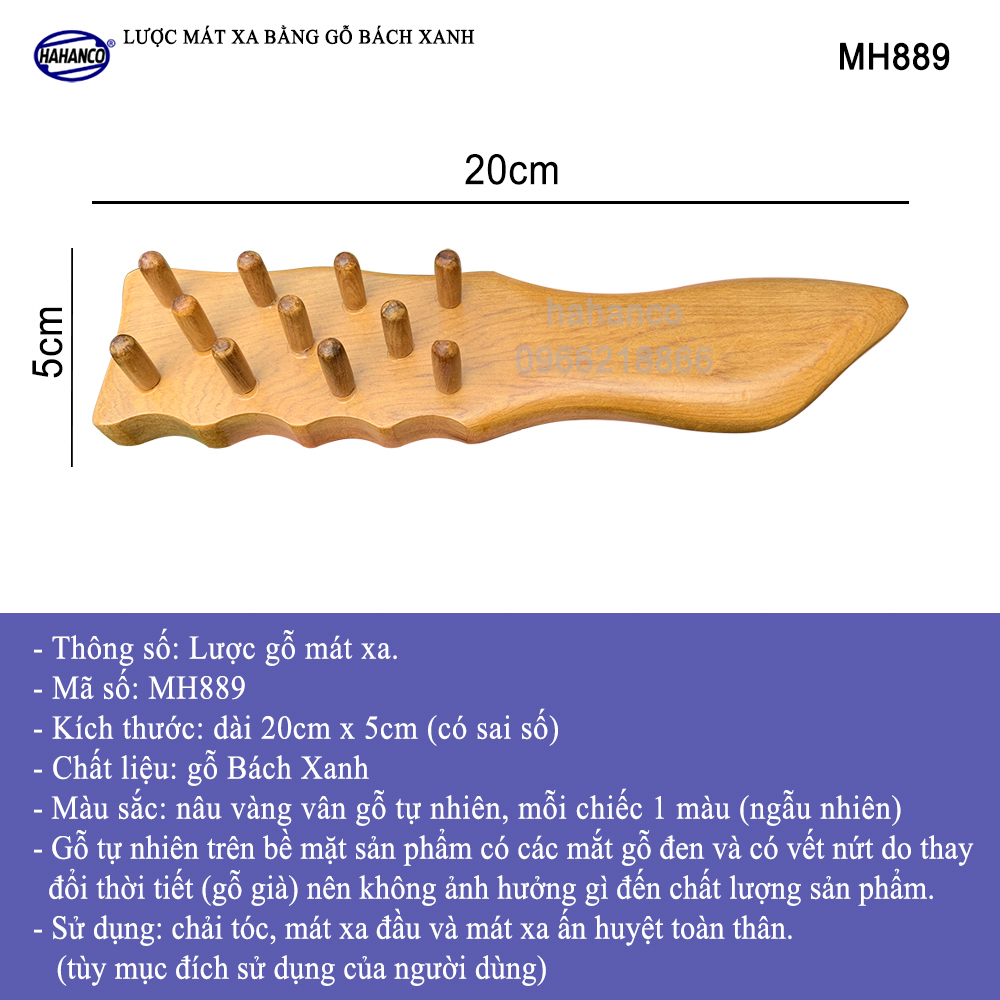 Lược gỗ thơm đa năng mát xa ấn huyệt toàn thân (MH889) giúp lưu thông khí huyết - chăm sóc sức khỏe cho bạn