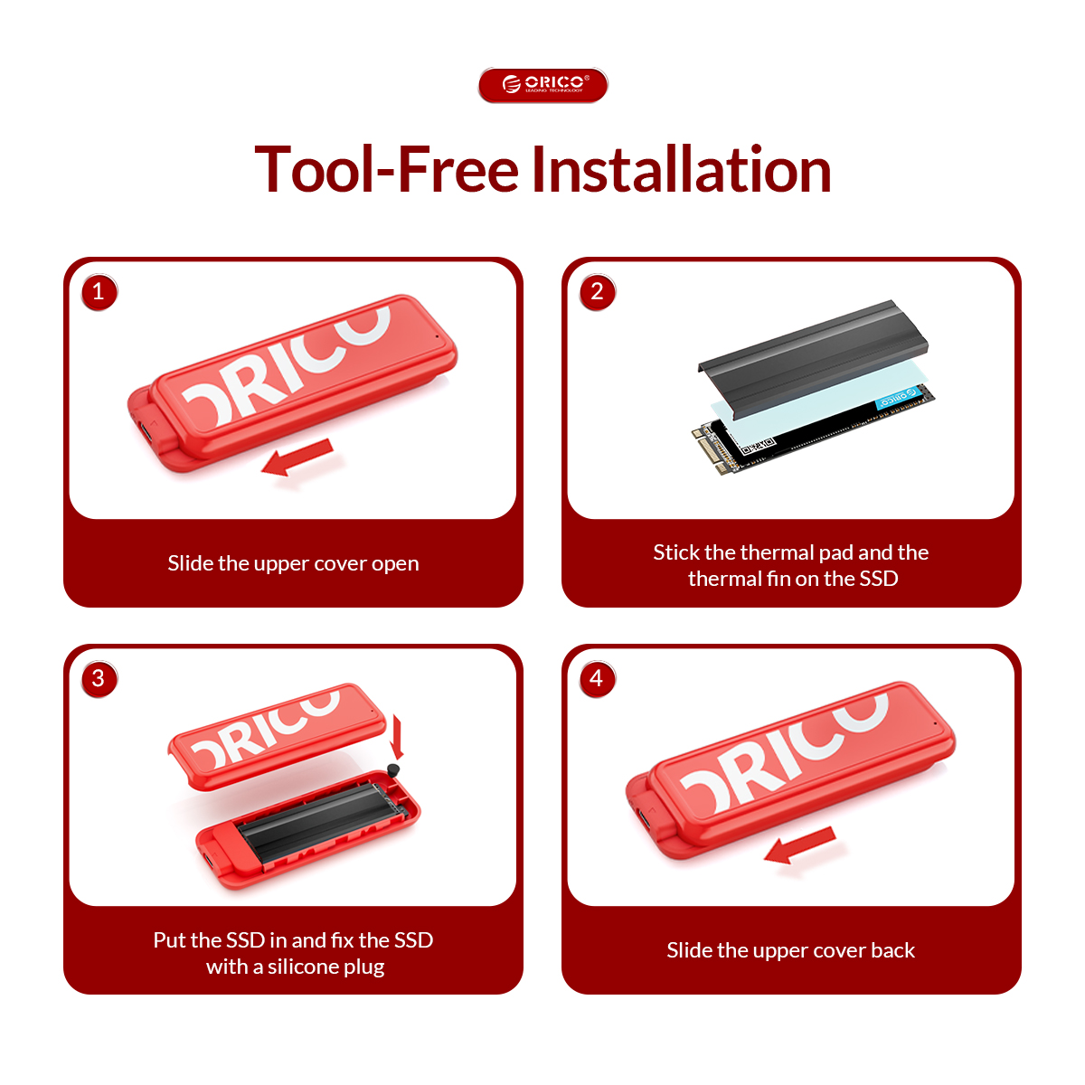 Ổ cứng di động SSD Orico CPM2C3 128G Hàng Chính Hãng