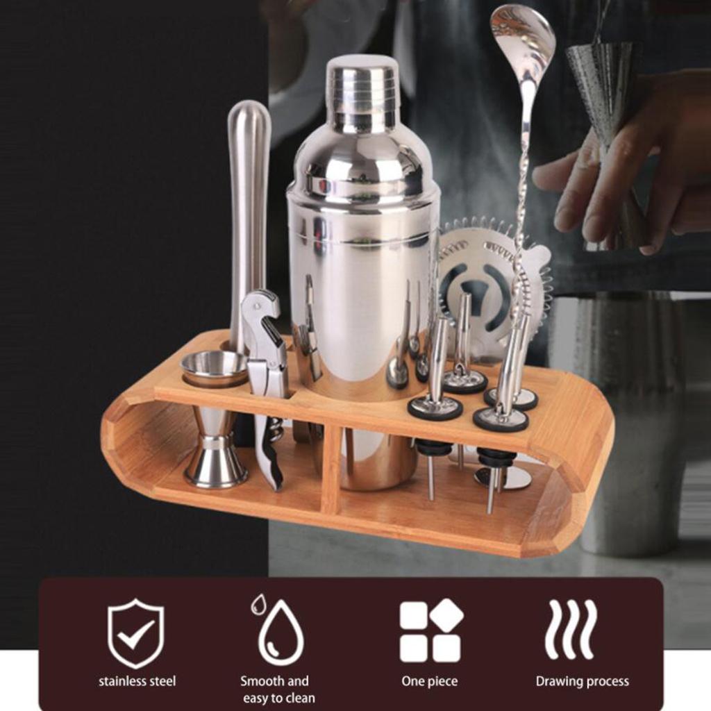 Bartender Kit Cocktail Shaker Bar Set,12-in-1 Stainless Steel Utensils Tools