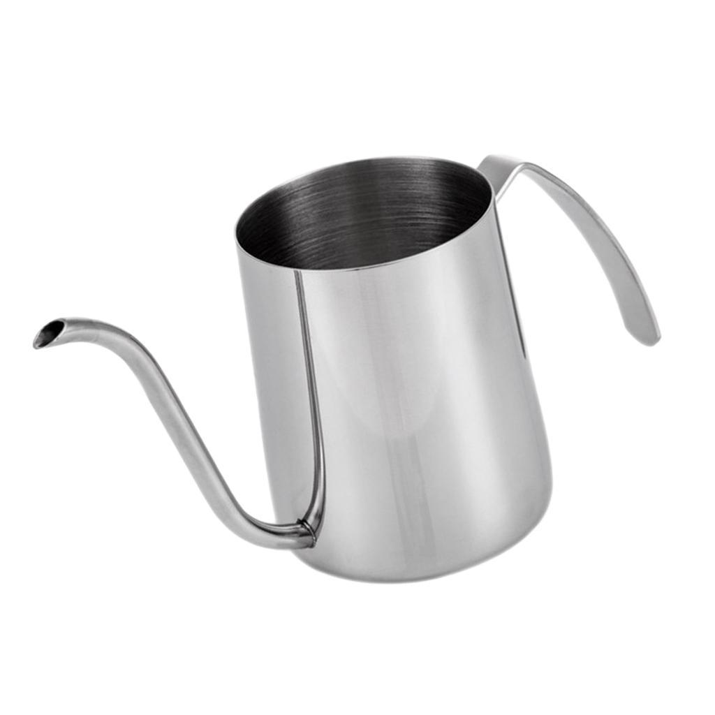 2x304 Stainless Steel Coffee Drip Pot Kettle Gooseneck Pour Over Jug 350cc