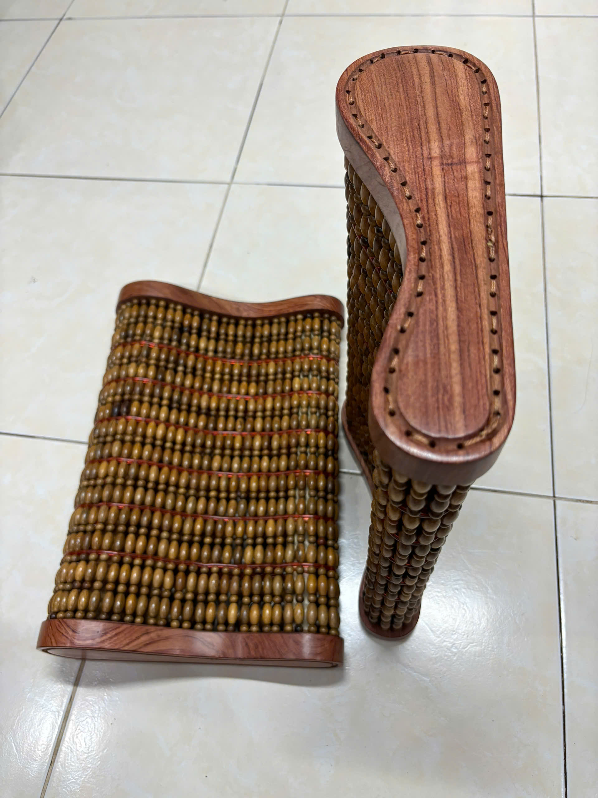 Gối Hạt Gỗ Bách Xanh Cao Cấp ,  Gối Công Thái Học - Kích Thước 43cmx24cmx8/4cm ( video , hình thật )