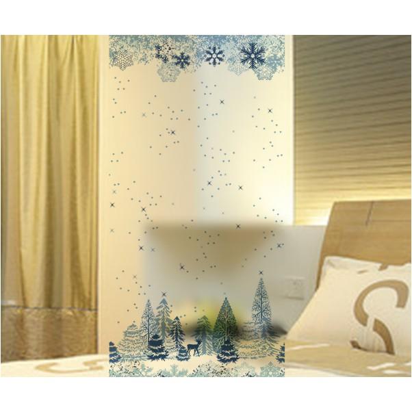 Decal Dán Kính Cao Cấp - Rừng Núi Tuyết Băng Gía